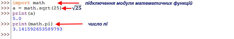 Модуль math